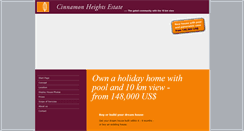 Desktop Screenshot of cinnamonheightsestate.com