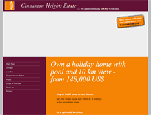 Tablet Screenshot of cinnamonheightsestate.com